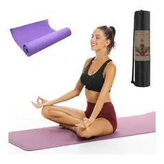 GENERICO - Colchoneta de Yoga PVC 4mm para Pilates y Ejercicio