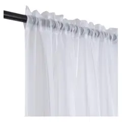 GENERICO - Cortina de Velo Liso Blanca 140x220 cm - Ideal para Decoración