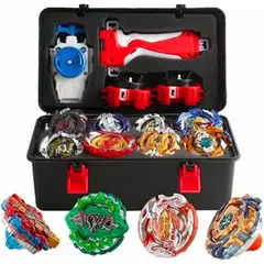 GENERICO - Set de 12 Beyblades Metal Fusion con Caja de Almacenamiento
