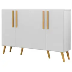 BE DESIGN - Buffet Retro Viena 4 Puertas Blanco