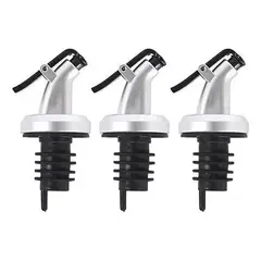 BELKRA - Tapon Dispensador Aceite Vertedor Vino Botella Set X3