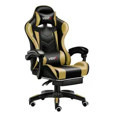 VIDITA - Silla Gamer GX2000 Reclinable Profesional con Reposapiés- Ocre