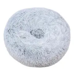 GENERICO - Cama De Felpa 50cm Para Mascotas Para Invierno Gris Claro