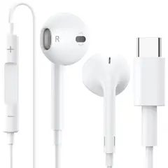 JOIGO - Audifonos USB C Manos Libres Control De Volumen Blanco