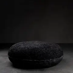 DECOMUEBLES - Cojin Palau Redondo Negro 100 * 30