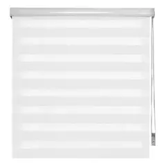 GENERICO - Cortinas Roller Duo Zebra Dia Y Noche Ancho 150x200 BLANCO