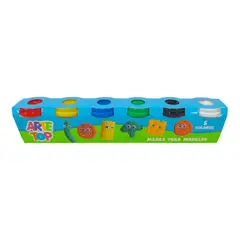 GENERICO - Set 6 masas para modelar y moldes colores