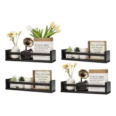 RAGNAR - Repisas Flotantes De Madera Multifuncional Set De 4 Práctico
