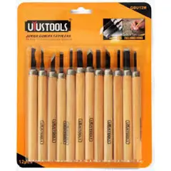 GENERICO - JGO GUBIAS 12 PZAS MMADERA UYUSTOOLS