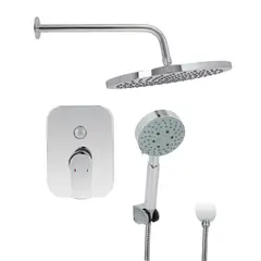 STRETTO - Monomando Ducha Empotrado con Inversor + Plato + Maneral Filippo Cromo
