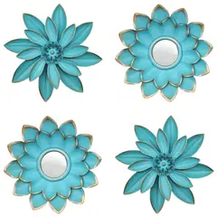 FLIPEREX - Set 4 Marcos De Espejos Flor De Loto Decorativo Calipso Deco