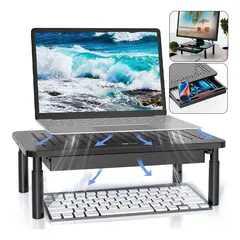 U BUY - Base Monitor Soporte 3alturas Notebook Pc Impresora Con Cajó