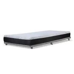 LATAM HOME - Base Cama Nido 1 Pza 190 Cm + Colchon Zen Pro Tela Gris