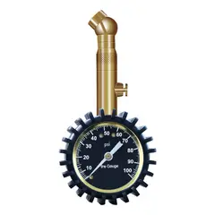 GENERICO - Manómetro De Presión De Neumáticos 0-100 Psi-Oro