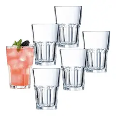 ARCOROC - Set 12 Vasos Alto 420 cc Granity Francés