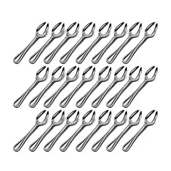 WOLFEN - Juego de 24 cucharas de té acero inoxidable 18/10