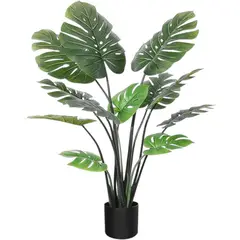 ARBUSTO REAL - Planta Artificial Decorativa Arbol Grande Monstera 120cm 10h