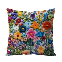 DANWEILE - Fundas de Almohada Minimalistas con Bordado de Flores y Plantas Verdes