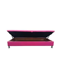 MUEBLES HVM - Base Baul HVM 1P Fucsia Felpa pmetal