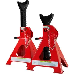 PROWAY - 2 Banquillo Mecánico 3 Ton Caballete +seguro Gata Hidráulica