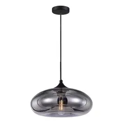 HOME NEAT - Lámpara Colgante de Vidrio 28 cm Vintage - Gris