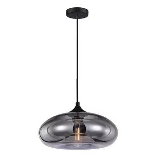 HOME NEAT - Lámpara Colgante de Vidrio 28 cm Vintage - Gris