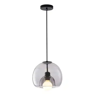 HOME NEAT - Lámpara Colgante de Vidrio 20 cm Vintage - Gris