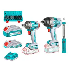 TOTAL TOOLS - Kit Llave Impacto 400nm Y 850nm + Dados + Lampara Total