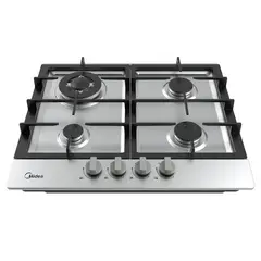 MIDEA - ENCIMERA A GAS 4 QUEMADORES HIERRO FUNDIDO SILVER MG60SK005