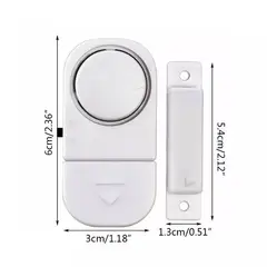 GENERICO - Pack X5 Alarma Sensor Magnetico Para Puertas Y Ventanas