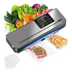 EVERSO - Sellador Automático Con Un SoloToque De Alimentosselladora + 20 Bolsas