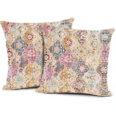 TIOZONEY - 2pcs Funda de almohada bordada19 x 19 pulgadas