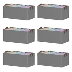 YAYKO - 6 X Bolsas Organizador Ropa Caja Plegable Asa Almacenamiento