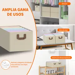 YAYKO - 6 X Bolsas Organizador Ropa Caja Plegable Asa Almacenamiento