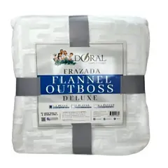 DELUXE - Frazada Flannel Outboss 1.5 Plazas / Blanco