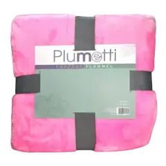 PLUMETTI - Frazada Flannel 1.5 Plazas / Rosa –