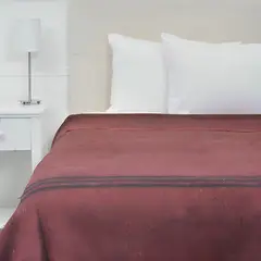 PLUMETTI - Frazada Térmica Queen Líneas Rojo