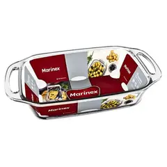 MARINEX - Asadera Rectangular Mediana Con Asas 2,7 Litros.