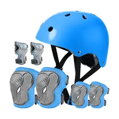 GENERICO - Set Protecciones y Casco Niño Niña Patines Bicicleta Mediano