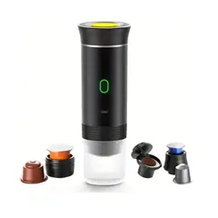 GENERICO - Máquina De Café Espresso Portátil Recargable 3 En 1 Cápsulas y Molido