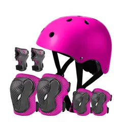 GENERICO - Set Protecciones y Casco Niño Niña Patines Bicicleta Mediano