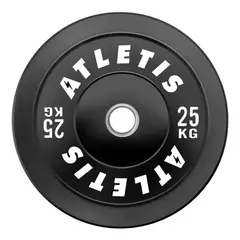 ATLETIS - Disco Olímpico Bumper 25 kg Negro