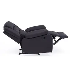 DANIELS - Berger 1 Cuerpo Reclinable Moderno Negro New Praga 8041RFFBK