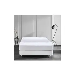 GENERICO - Cubre Colchon Protector Impermeable Elasticos - Blanco - 1,5 plazas