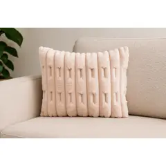 ALTERNATIVE - Funda De Cojin 45x45 Cm Beige Con Textura Acolchada 448