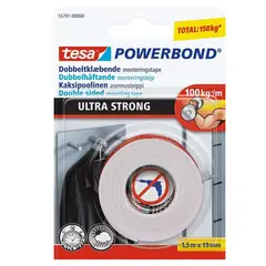 TESA - Cinta Adhesiva Doble Faz Ultra Fuerte 19mm x 1.5mts