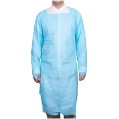 GENERICO - Pechera plastica con mangas y ojal en pulgar 10 unidades