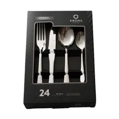 KRONS - Set De Cuchillería Acero Inoxidable 24 Piezas