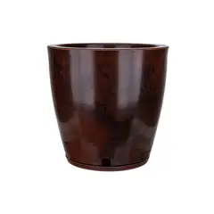 FLORIDIS - MACETERO CAFE EFECTO MARMOL AMSTERDAM 45CM ALTO CON PLATO