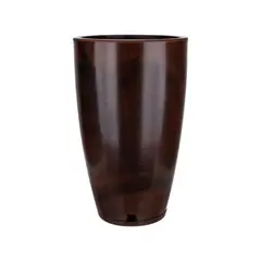 FLORIDIS - MACETERO CAFE EFECTO MARMOL AMSTERDAM 65CM ALTO CON PLATO